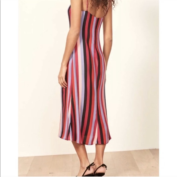NEw! Reformation Rosaly Dress Isabel Stripe Sz 6 - Picture 2 of 3
